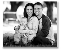A family with their child